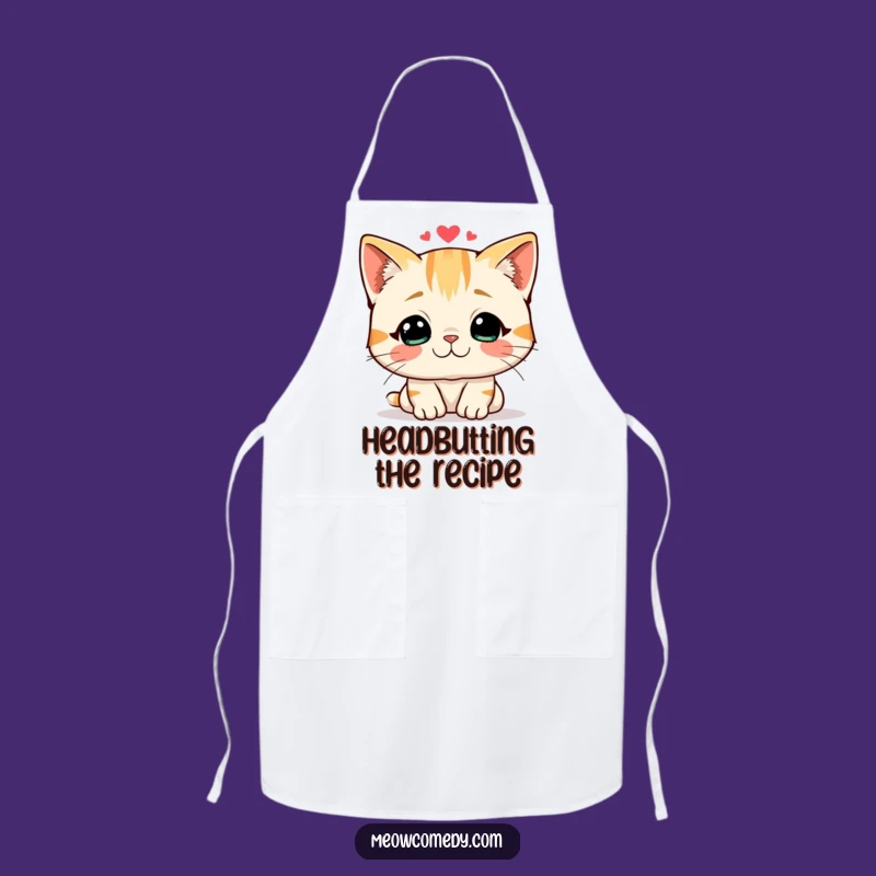 Funny Cat Headbutt Apron: Cook with Love and Laughter