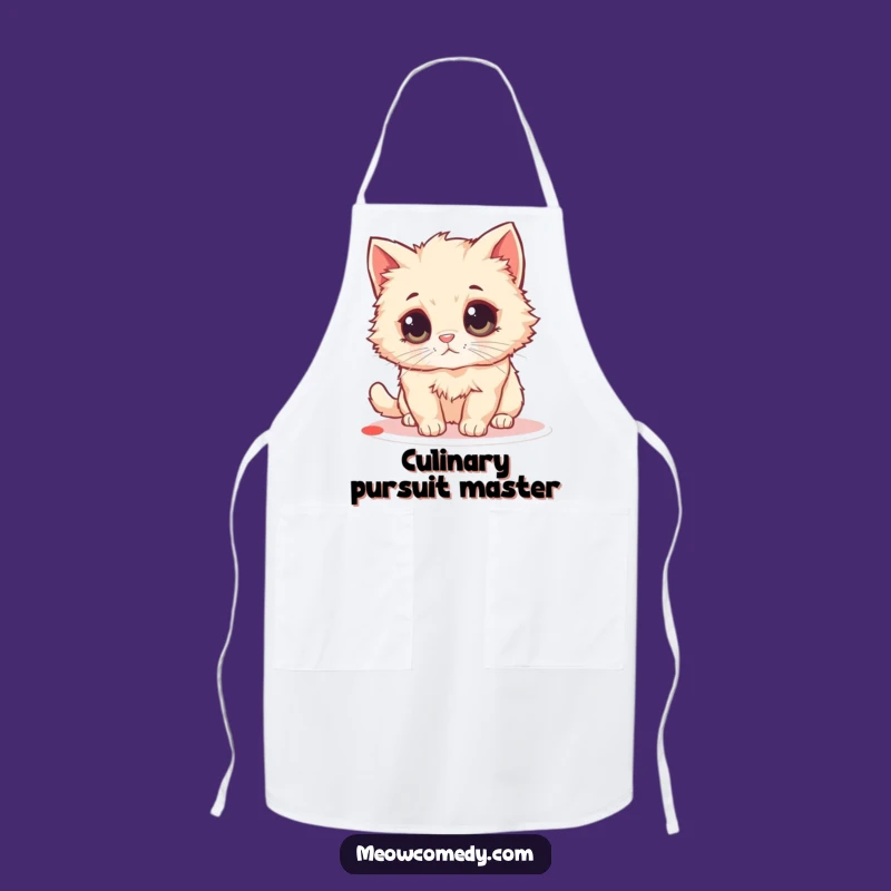 Funny Fluffy Cat Apron - Kitchen Fun, Pet Lover Design, Great Gift