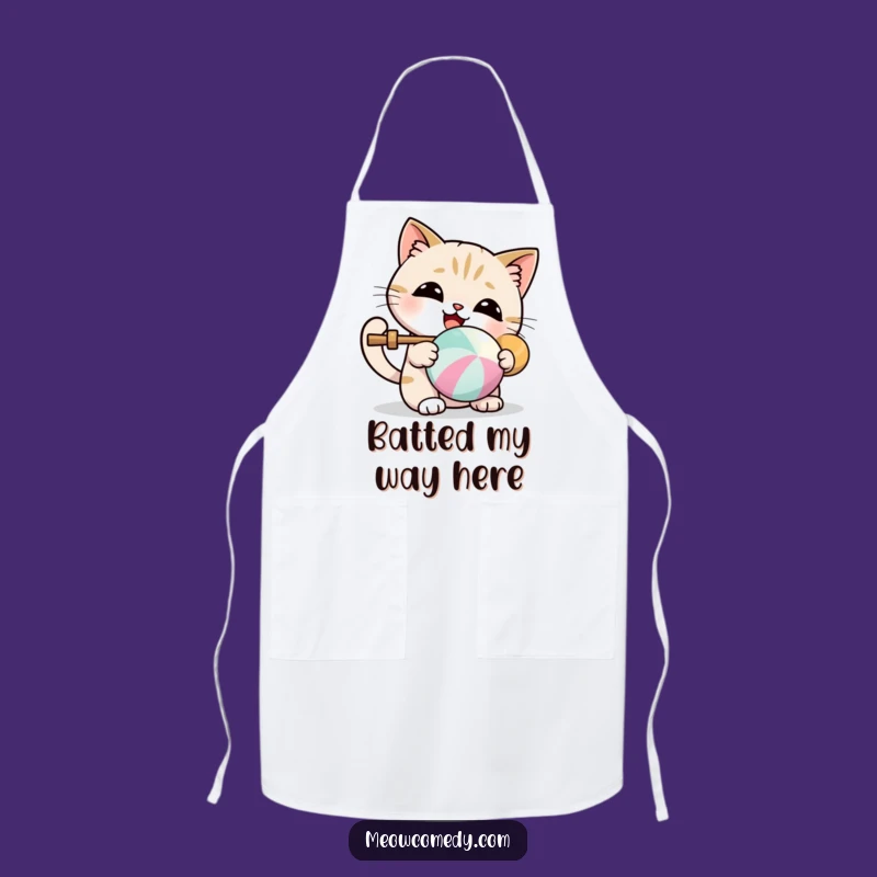 Funny Kawaii Cat Ball Play Apron: Cook with Cute Charm