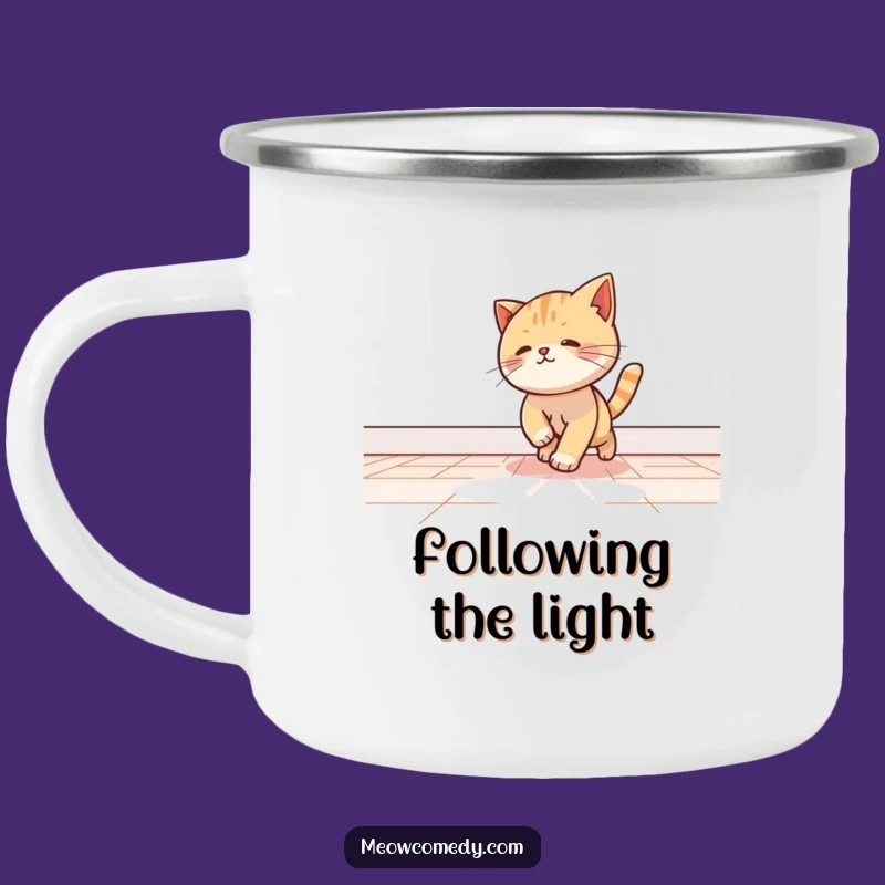 Funny Kawaii Cat Light Beam Camping Mug - Playful Adventures Gift