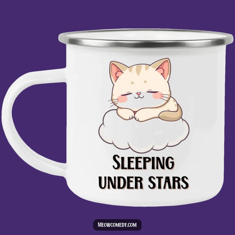 Funny Cat Cloud Nap Camping Mug - Peaceful & Hilarious Outdoor Gift