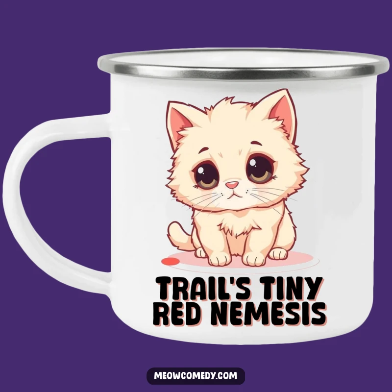 Funny Fluffy Cat Camping Mug - Durable & Fun, Pet Lover's Companion, Unique Gift