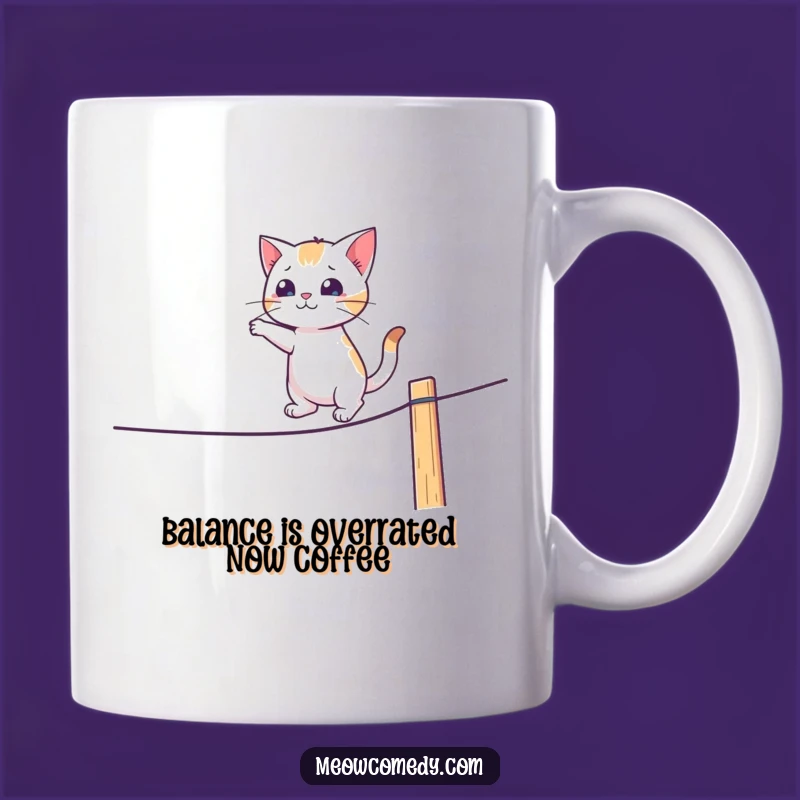 Funny Cat Tightrope Walker Mug: A Hilarious Gift for Cat Lovers