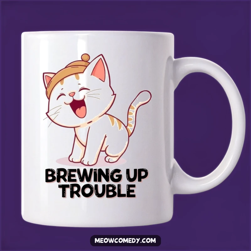 Funny Cat Tripping Mug: Clumsy Feline Fun for Coffee Lovers