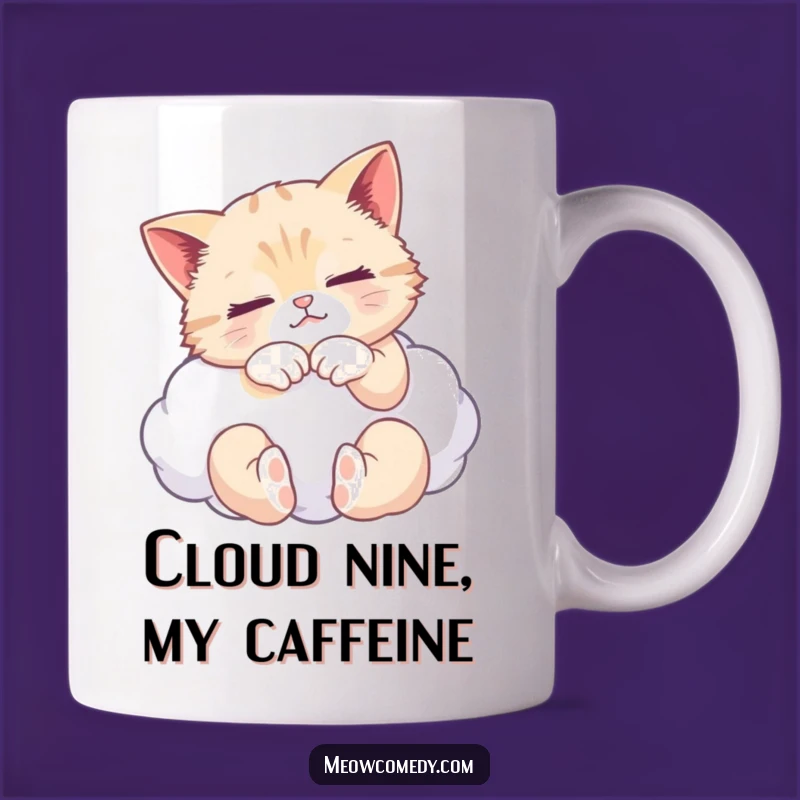 Funny Cat Cloud Kneading Mug: A Serene Feline's Dreamy Gift Idea