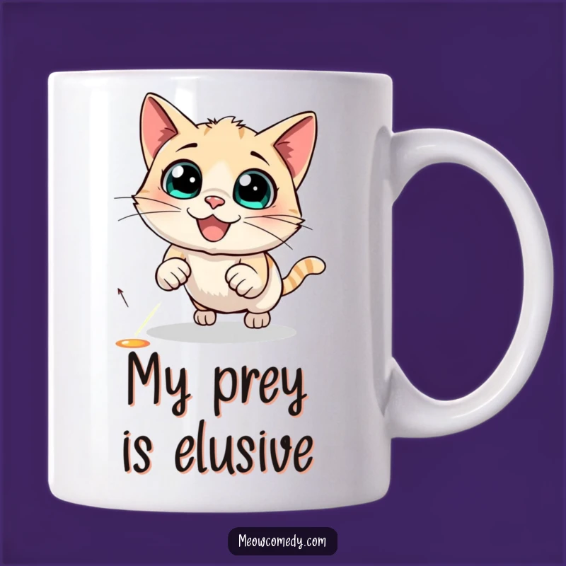 Funny Cat Laser Chase Mug - A Hilarious Gift for Cat Lovers