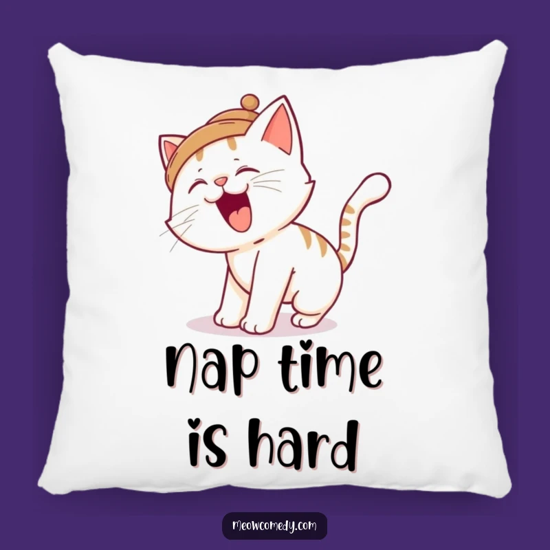 Funny Cat Tripping Pillow: Snuggle Up with Feline Silliness