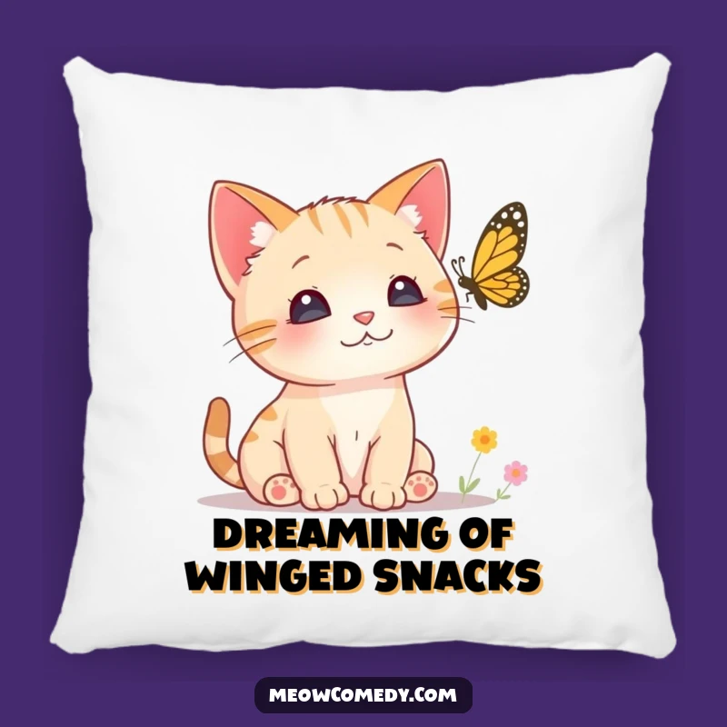 Funny Curious Cat Pillow - Cozy Perked Ears Kitten Cushion