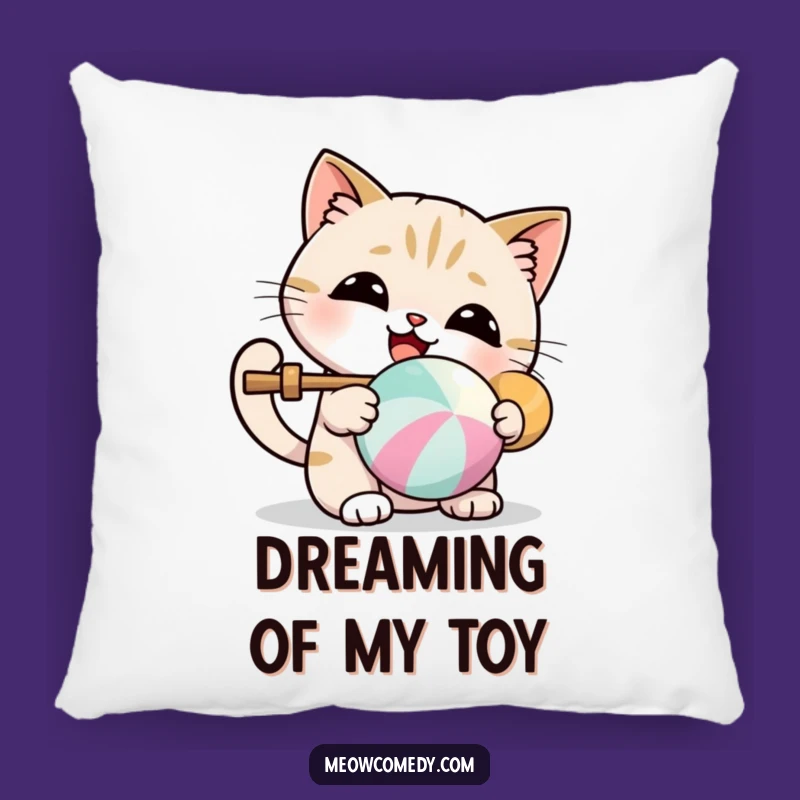 Funny Kawaii Cat Ball Play Pillow: Cute Comfort and Humor