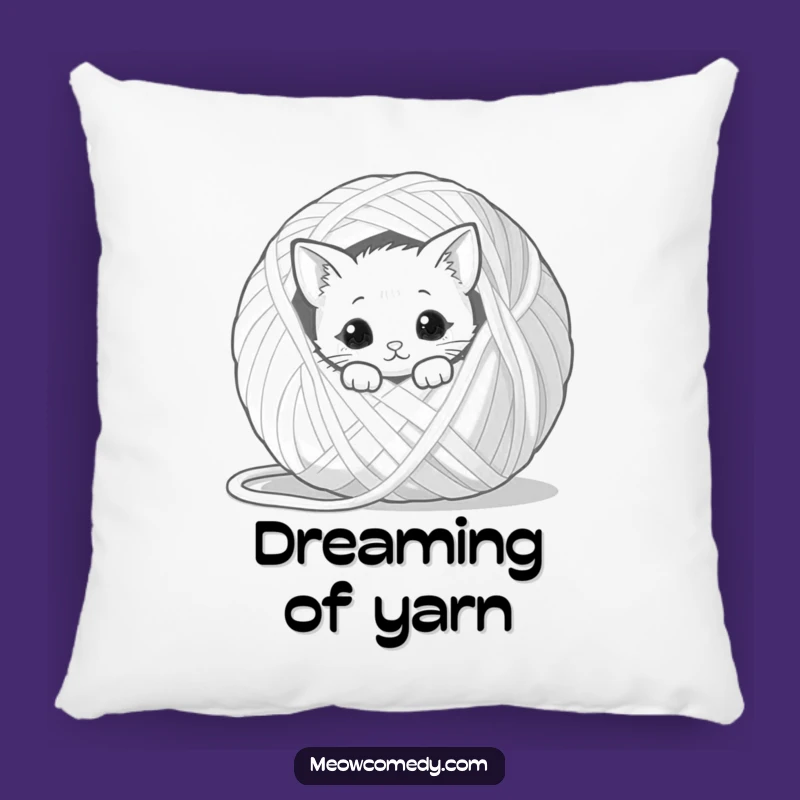 Funny Kawaii Cat Yarn Pillow: Cozy Peek-a-Boo Cushion, Adorable Gift for Cat Lovers