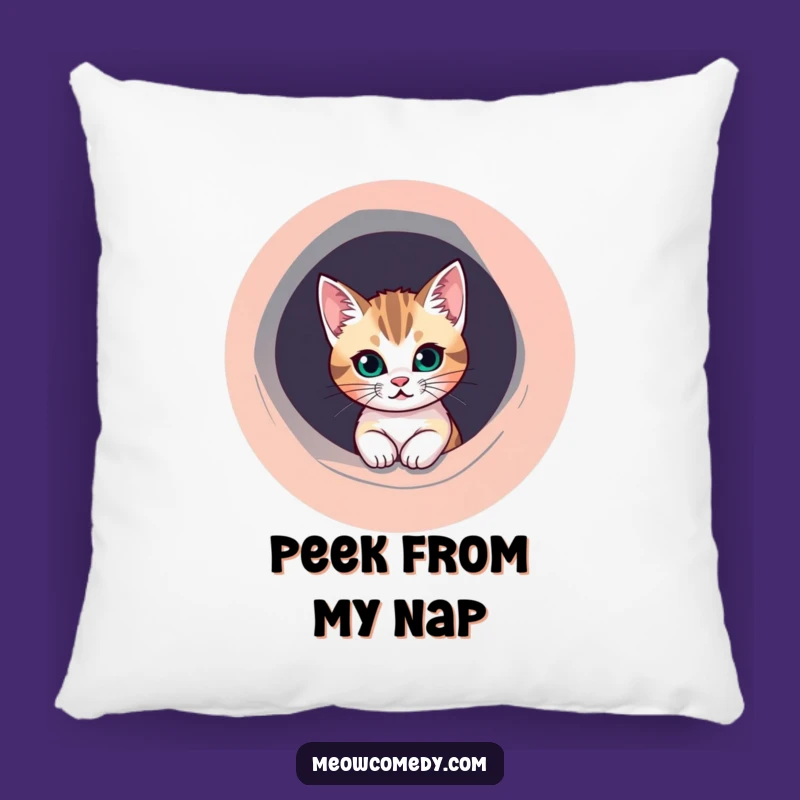 Funny Mischievous Cat Pillow - Soft Cushion, Quirky Decor, Perfect Gift