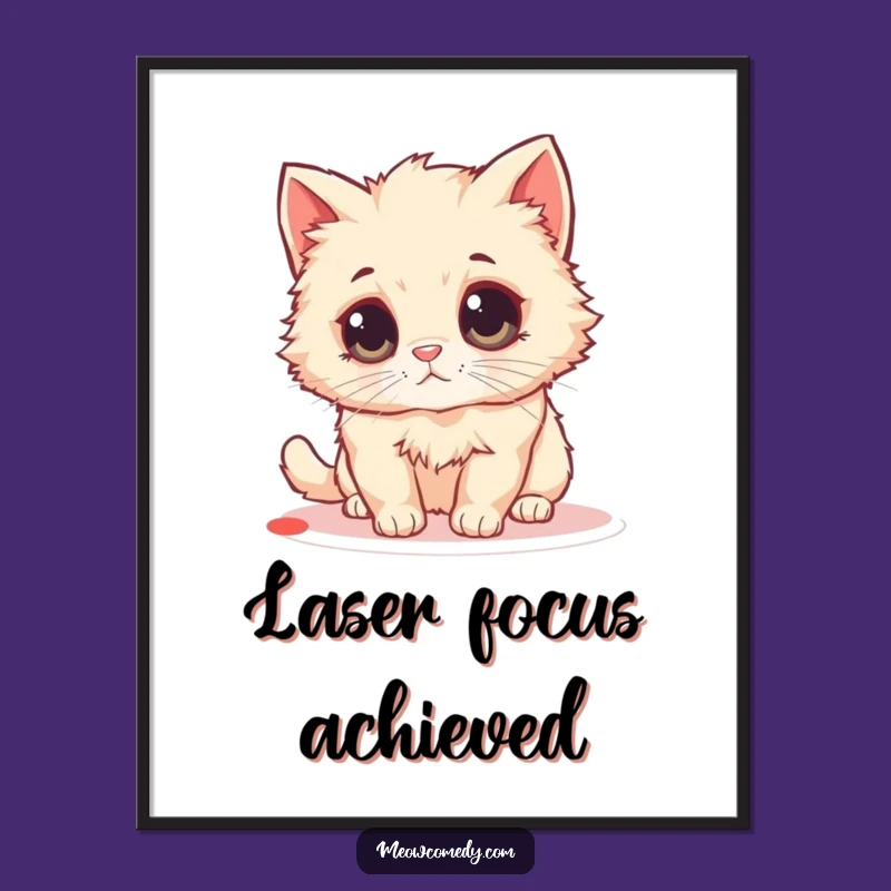 Funny Fluffy Cat Digital Art - Instant Download, Playful Decor, Unique Piece