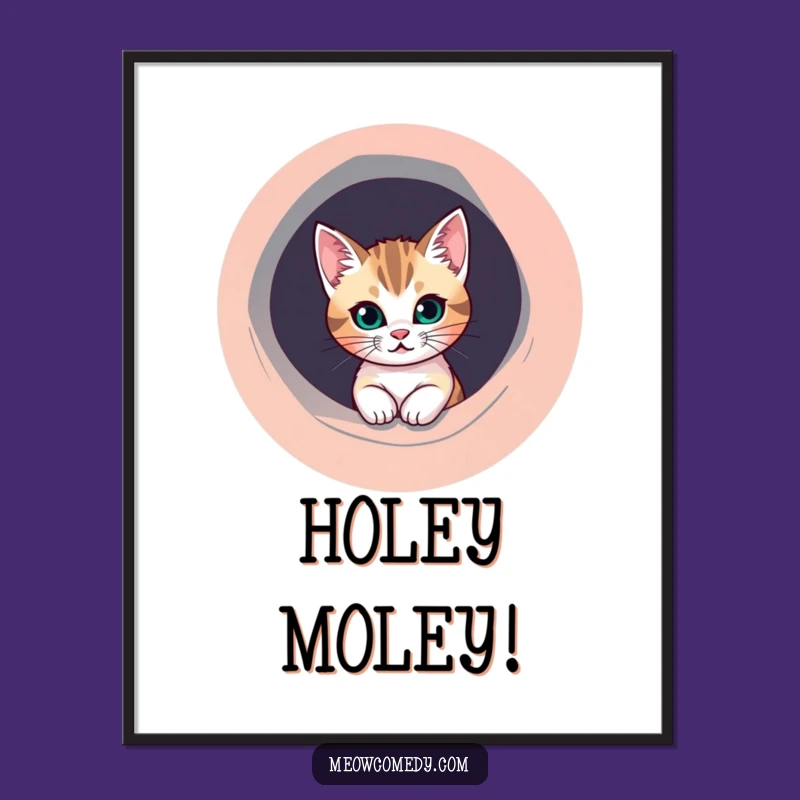 Funny Mischievous Cat Digital Art - Instant Download, Quirky Decor, Unique Piece