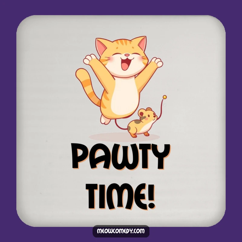 Funny Cat Leaping Coaster: Hilarious Protection for Your Surfaces