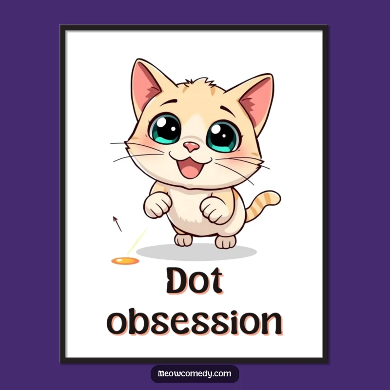 Funny Cat Laser Poster - Hilarious Wall Art for Feline Fans Gift