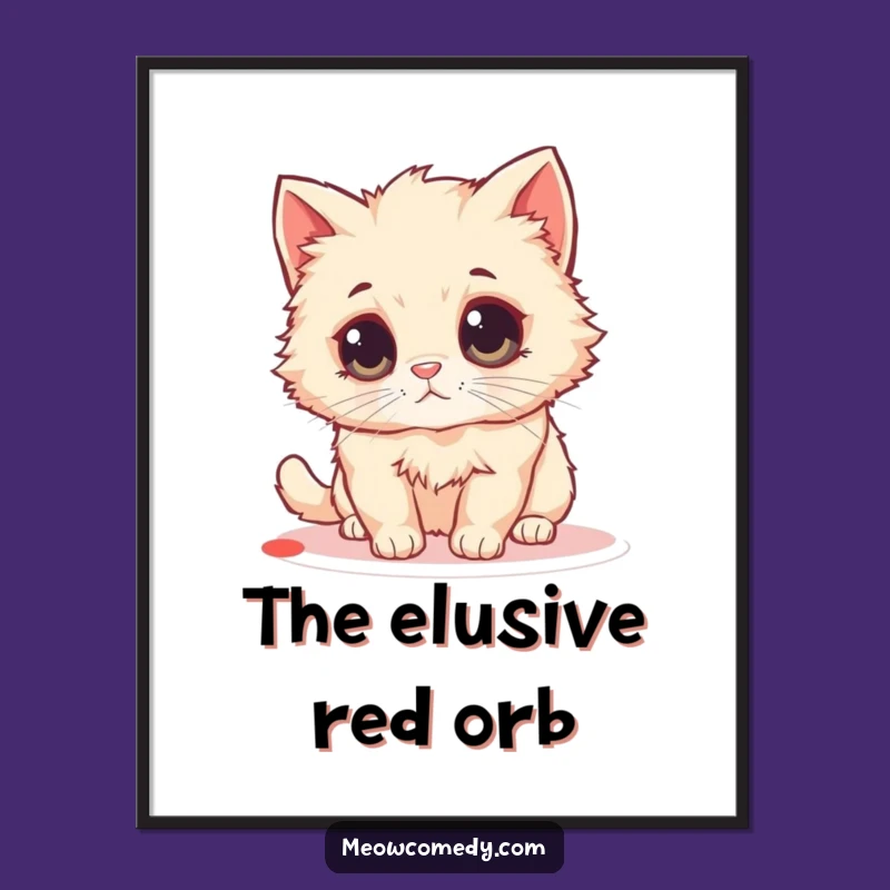 Funny Fluffy Cat Poster - Playful Wall Art, Pet Lover Decor, Great Gift