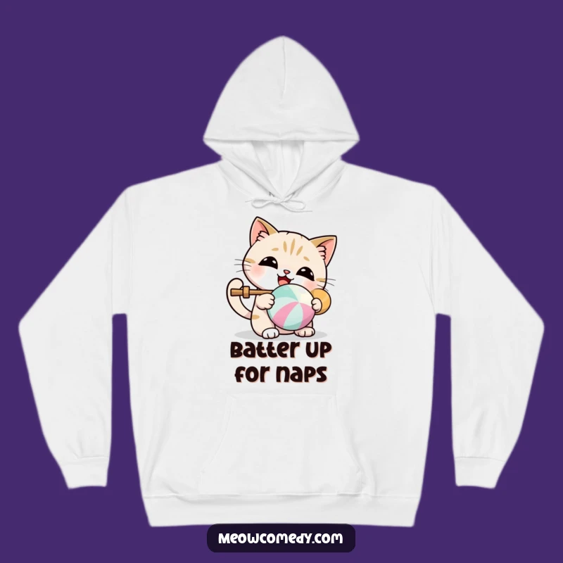 Funny Kawaii Cat Ball Play Hoodie: Cozy Cuteness and Humor