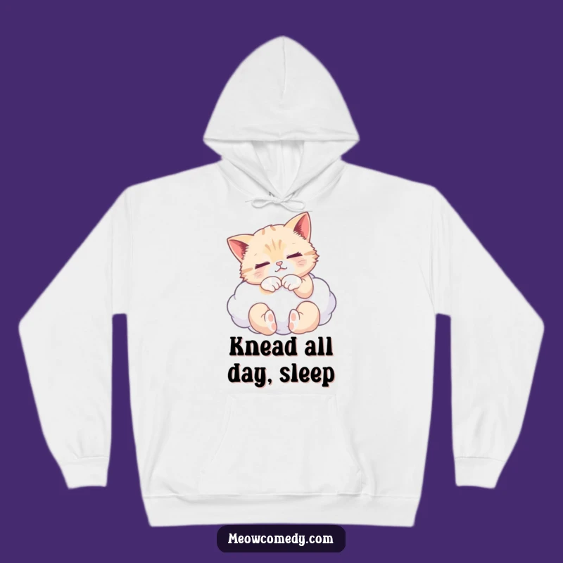 Funny Cat Kneading Cloud Hoodie: Cozy Comfort and Serene Smiles Guaranteed