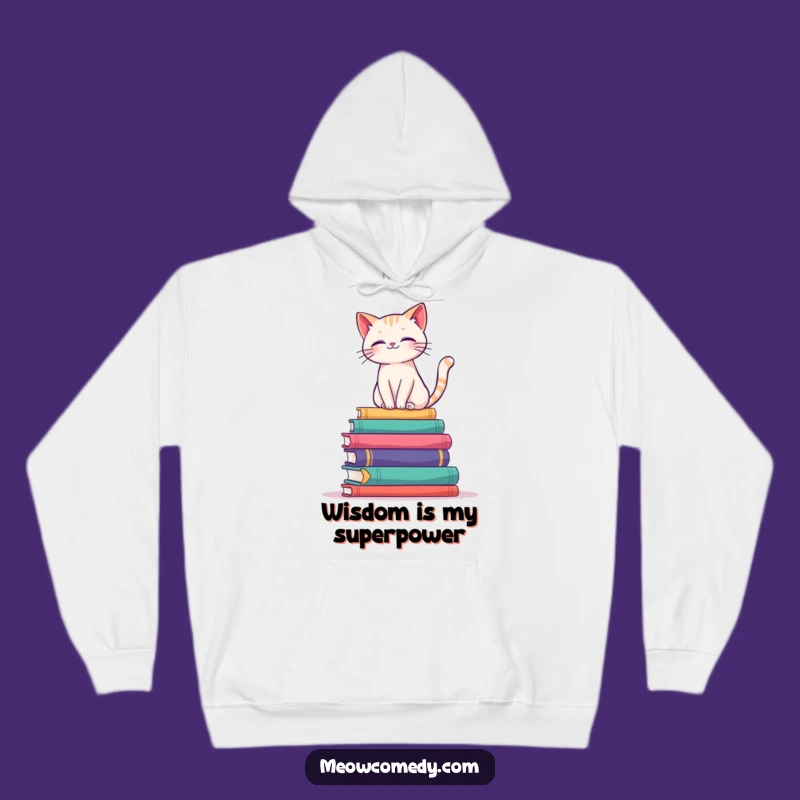 Funny Book Cat Hoodie: Cozy Comfort for Literary Adventures