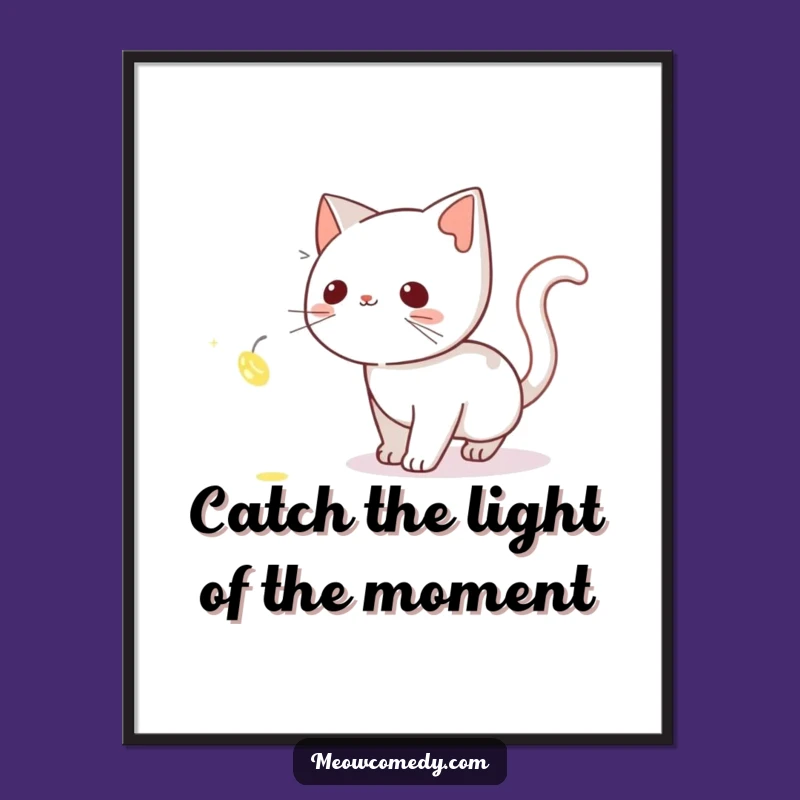 Free Printable Wall Art: Curious Cat & Firefly for a Whimsical Room Accent