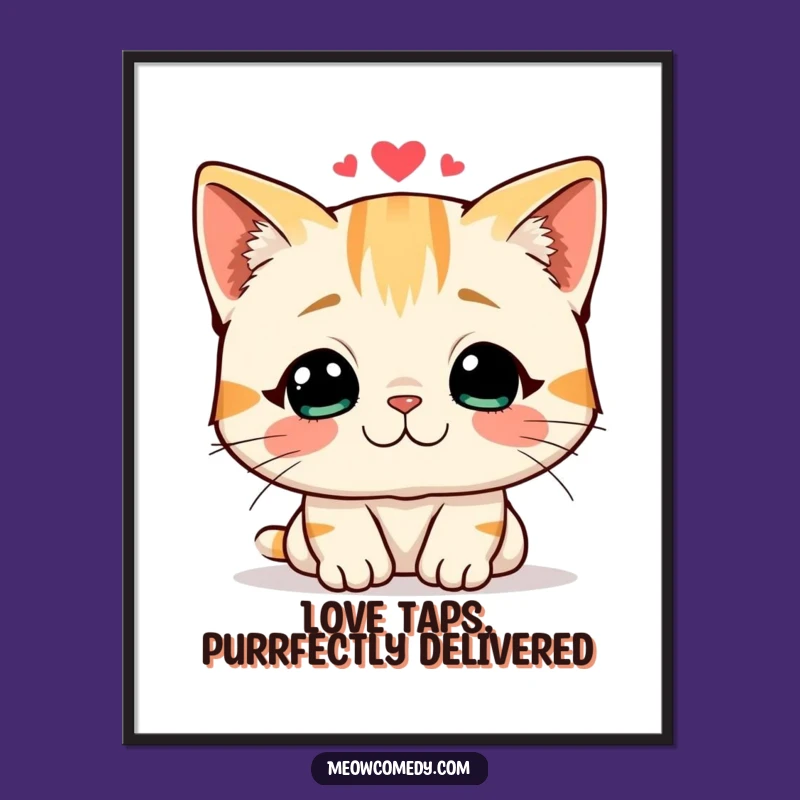 Funny Free Printable Wall Art: Cat Headbutt Love! Sweet Downloadable Art for Cat Fans!