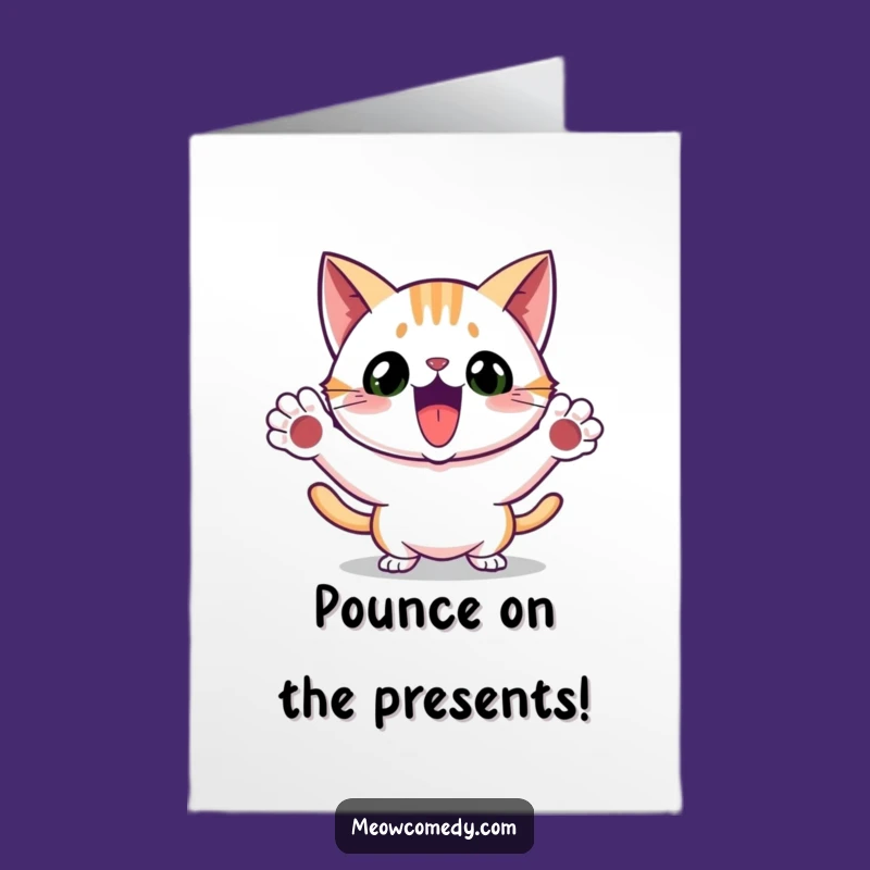 Free Printable Birthday Card: Pouncing Cat Funnies! Hilarious Downloadable Gift for Cat Lovers!
