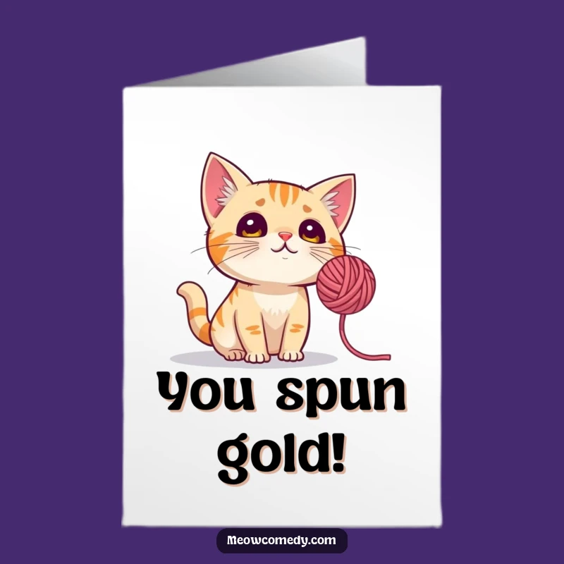 Free Printable Congrats Card: Curious Cat Entranced, Funny Downloadable Gift