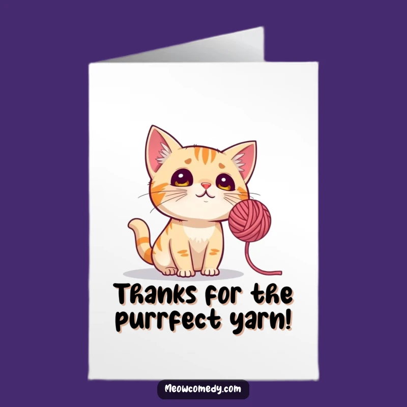 Free Printable Thank You Card: Captivated Cat, Funny Downloadable Gift