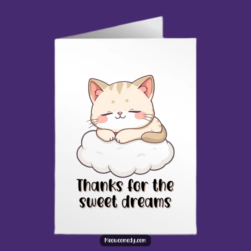 Free Printable Thank You Card: Cozy Cat Nap - Peaceful Downloadable Gift!
