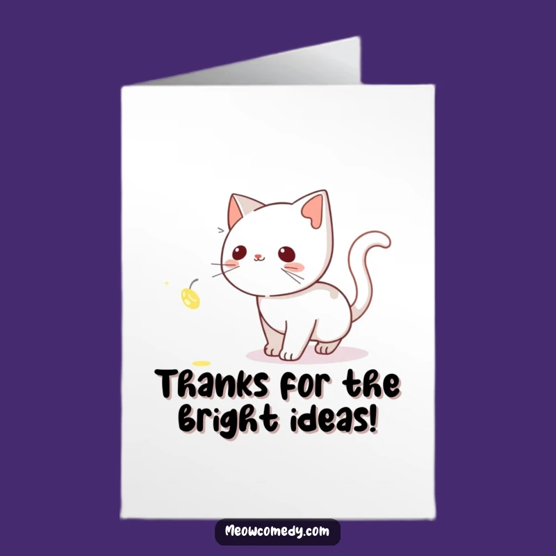 Free Printable Thank You Card: Curious Cat & Firefly for a Thank You Glow