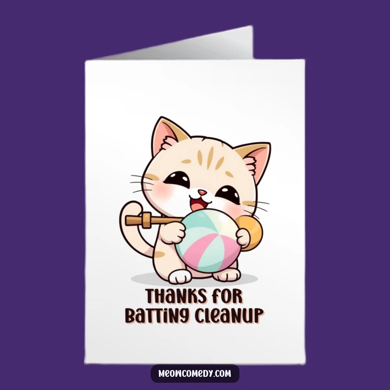 Free Printable Thank You Card: Kawaii Cat Playfulness! Sweet Downloadable Gift for Thanks!