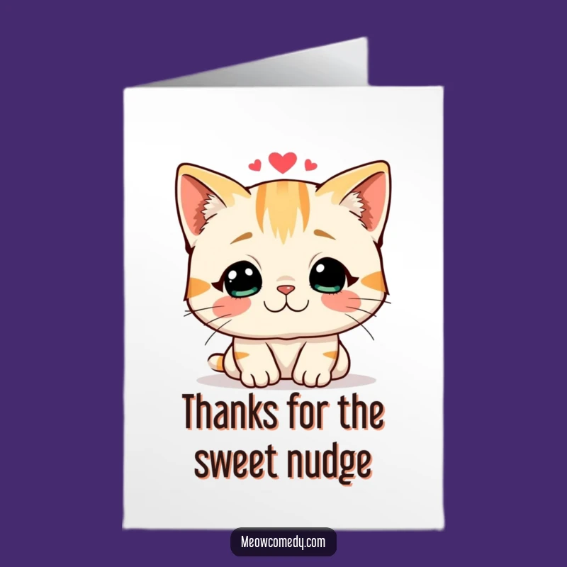 Free Printable Thank You Card: Cat Headbutt Thanks! Sweet Downloadable Gift for Gratitude!