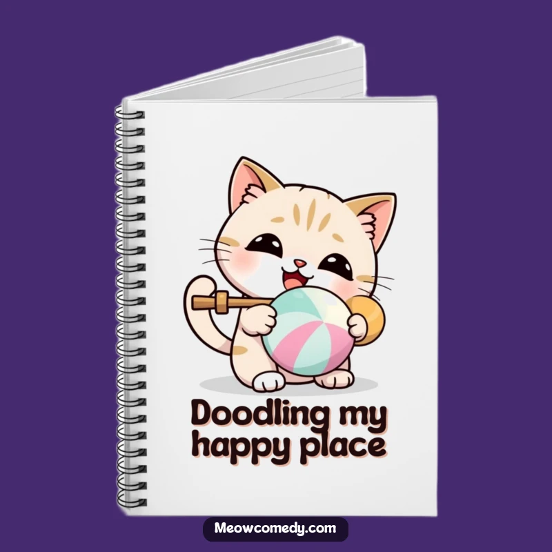 Funny Kawaii Cat Ball Play Notebook: Jot Down Cute Ideas