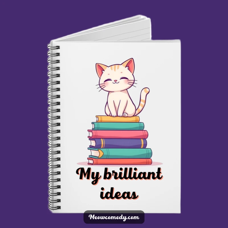 Funny Book Cat Notebook: Jot Down Ideas with Literary Balance