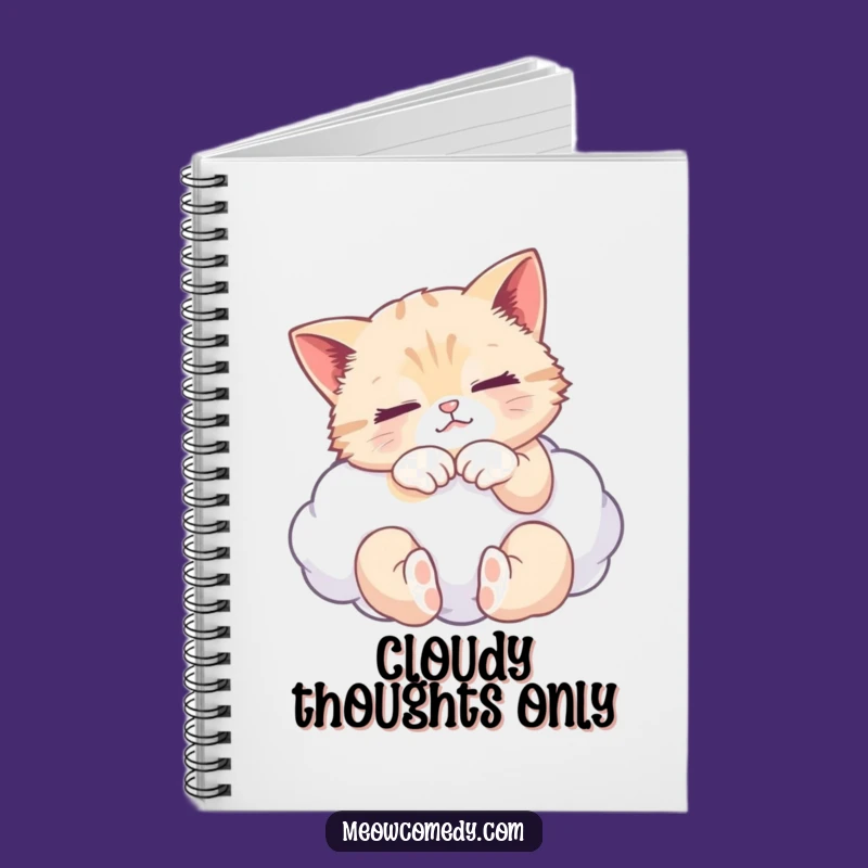 Funny Cat Kneading Cloud Notebook: Jot Down Ideas with Serene Feline Humor