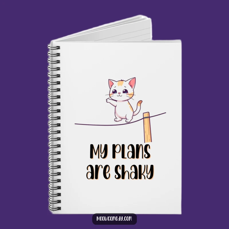 Funny Cat Tightrope Walker Notebook: Jot Down Laughs and Ideas