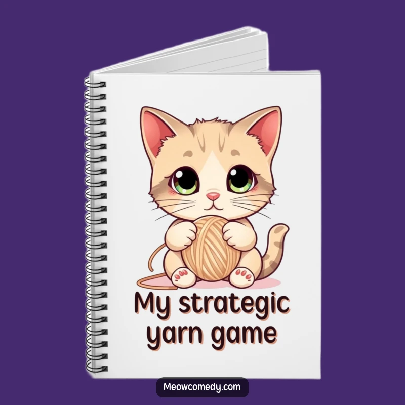 Funny Cat Yarn Notebook - Journal for Playful Kitten Ideas and Notes