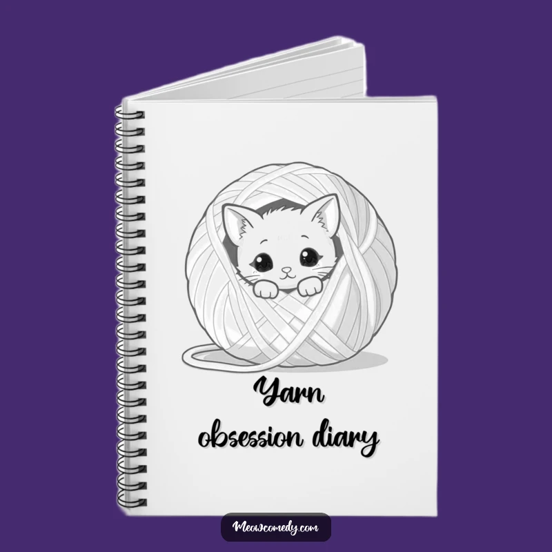 Funny Kawaii Cat Yarn Notebook: Cute Journal for Notes, Hilarious Gift for Writers