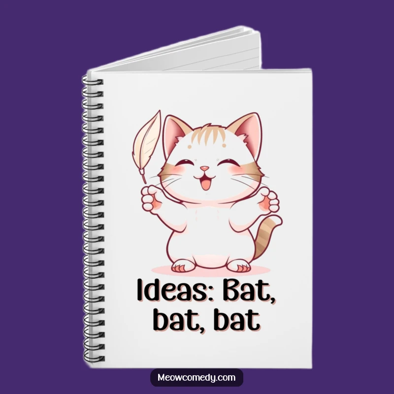 Funny Playful Cat Notebook: Jot Down Ideas with Feather-Frenzied Feline Fun