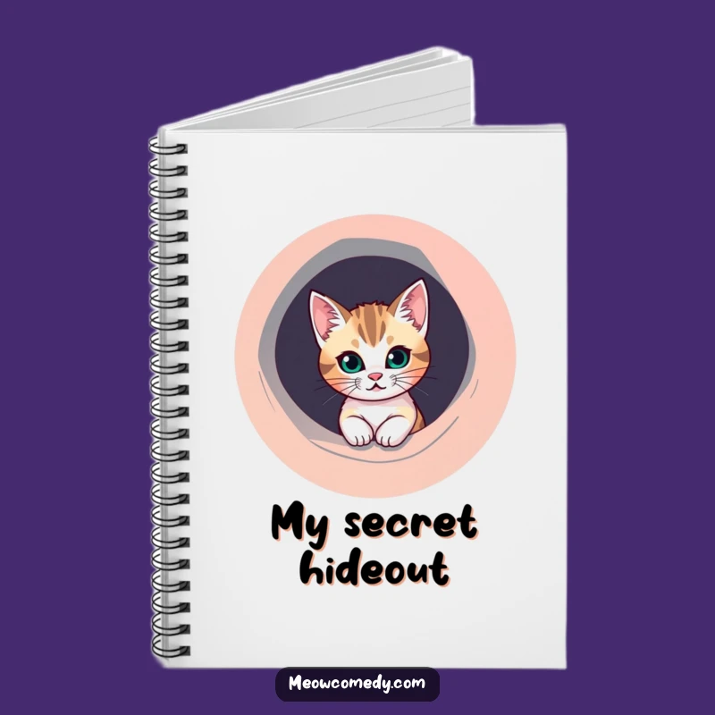 Funny Mischievous Cat Notebook - Jot Down Secrets, Cute Cover, Perfect Gift