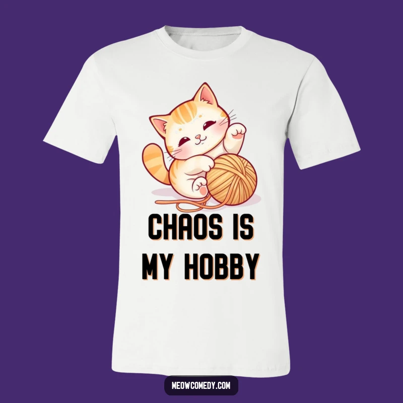Funny Cat Yarn T-Shirt - Unleash Your Inner Chaos with this Tee