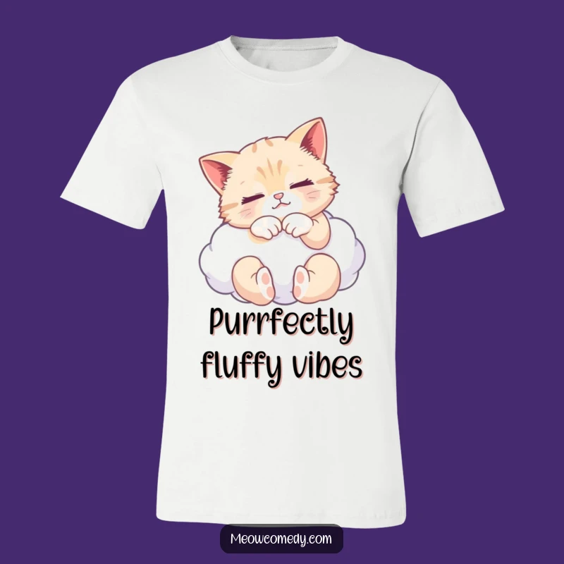 Funny Cat Kneading Cloud T-Shirt: Wear Your Serene Expression Hilariously