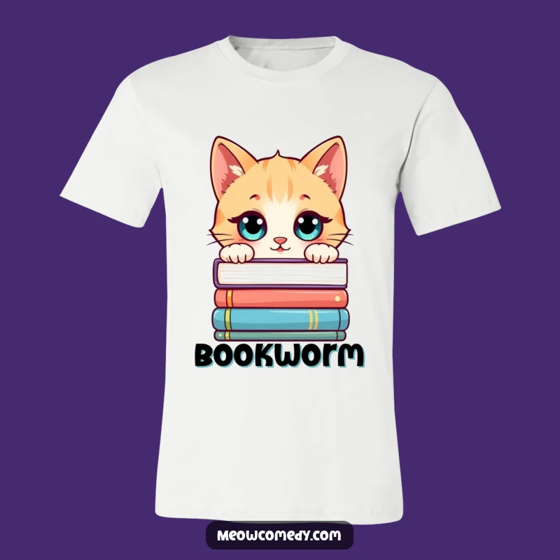 Funny Kawaii Cat Book Explorer T-Shirt, Wear Your Love for Reading