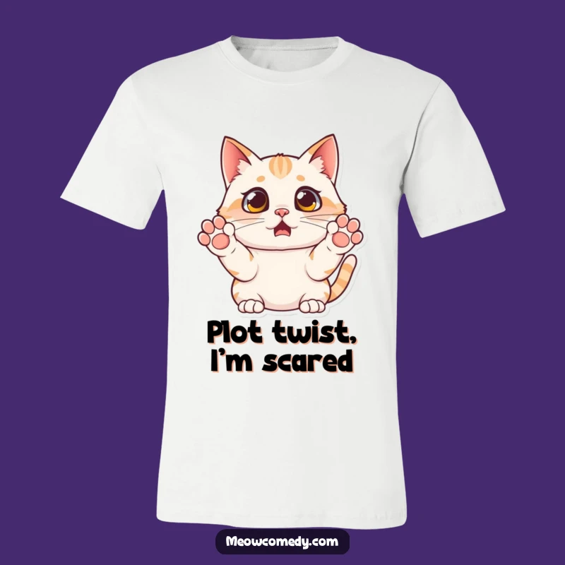 Funny Surprised Cat T-Shirt - Embrace the Drama with this Hilarious Tee
