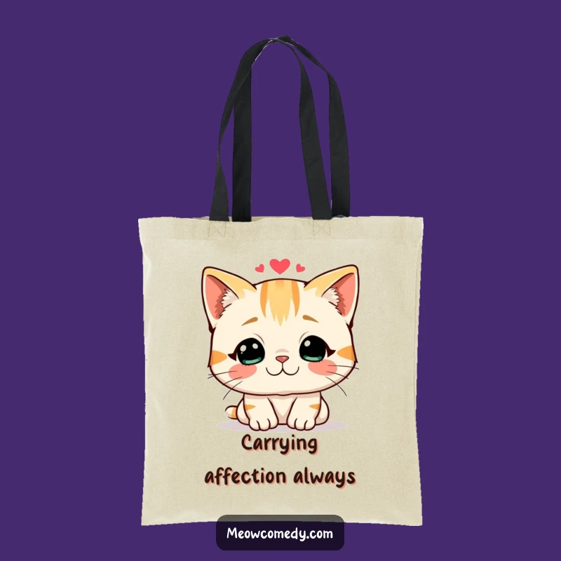 Funny Cat Headbutt Tote Bag: Carry Affection and Style