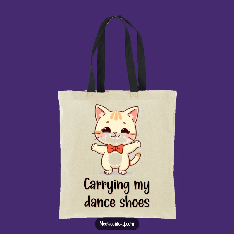 Funny Kawaii Cat Dance Tote Bag: Carry Your Fun