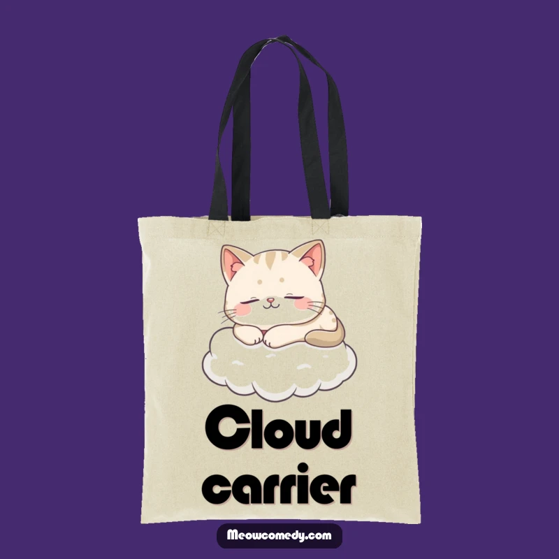 Funny Cat Cloud Nap Tote Bag - Carry Your Calm with Humor Gift