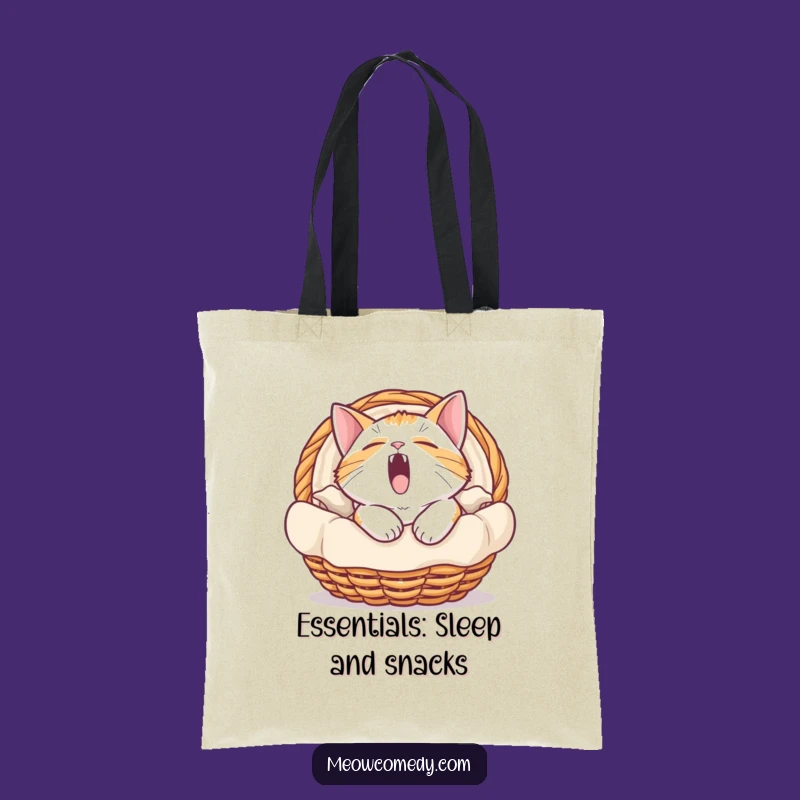 Funny Cat Yawning Tote Bag: Carry Your Essentials with Comfy Humor