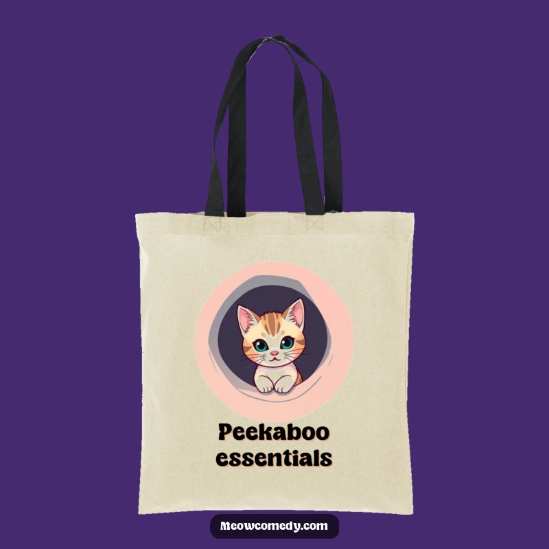 Funny Mischievous Cat Tote Bag - Carry Your Secrets, Stylish & Practical, Unique Gift